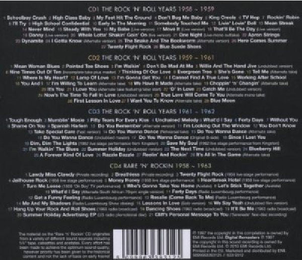 Cliff Richard : The Rock 'n' Roll Years 1958-1963 (4xCD, Comp)