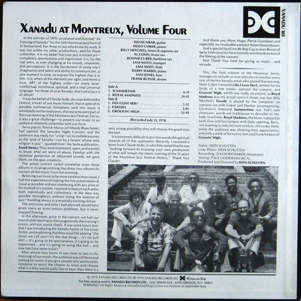 Various : Xanadu At Montreux Volume Four (LP, Album)