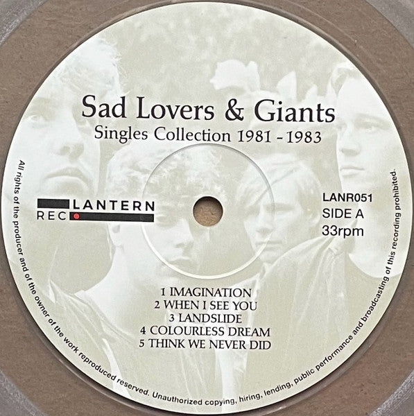 Sad Lovers And Giants : Singles Collection 1981-1983 (LP, RSD, Comp, Ltd, Cle)
