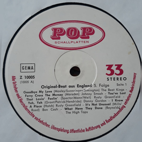 Various : Original Beat aus England 5. Folge (LP, Comp)