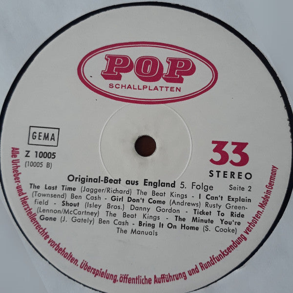 Various : Original Beat aus England 5. Folge (LP, Comp)