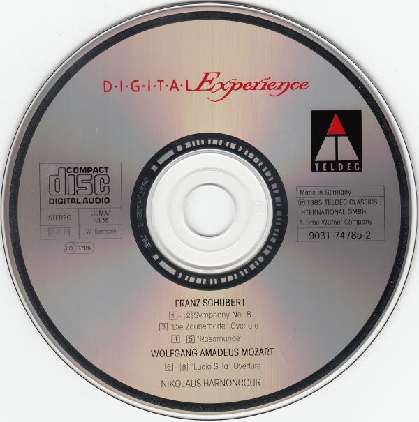 Franz Schubert, Wiener Symphoniker, Nikolaus Harnoncourt : Symphony No. 8 / Zauberharfe / Rosamunde (CD)