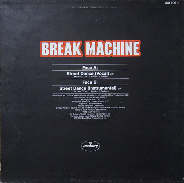 Break Machine : Street Dance (12", Maxi)