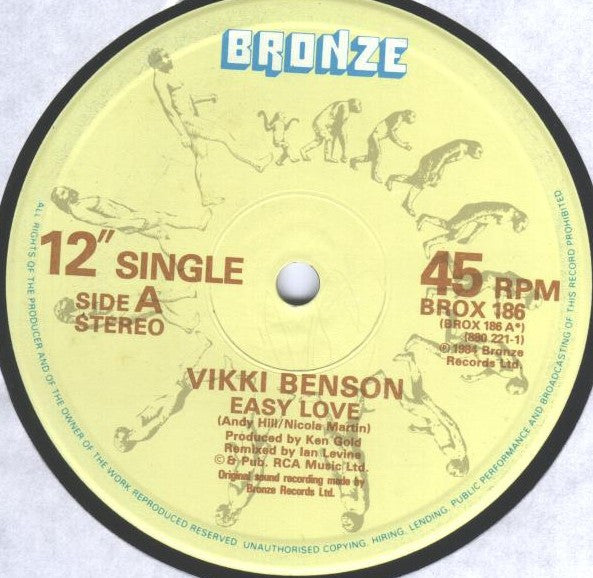 Vikki Benson : Easy Love (12", Single, Die)