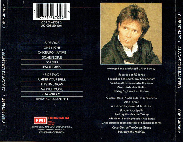 Cliff Richard : Always Guaranteed (CD, Album)