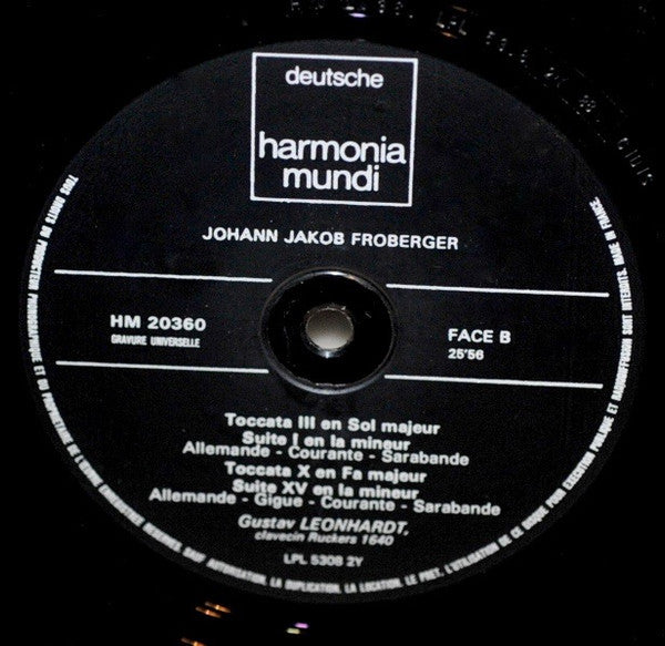 Froberger* - Gustav Leonhardt : Suite & Toccatas (LP, Album)