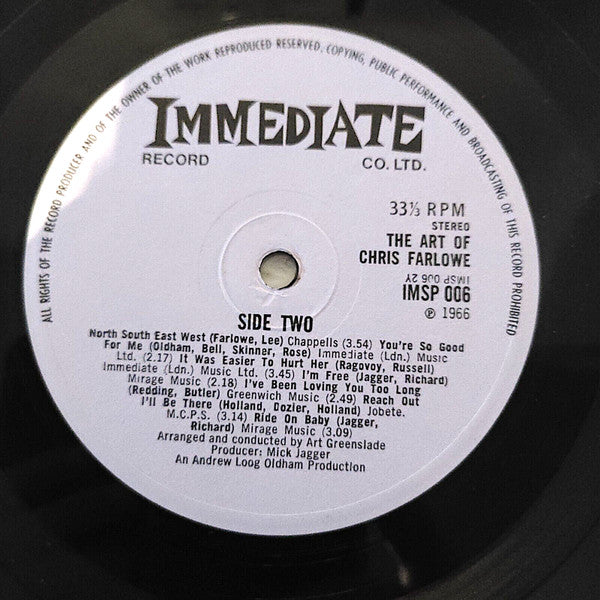 Chris Farlowe : The Art Of Chris Farlowe (LP, Album)