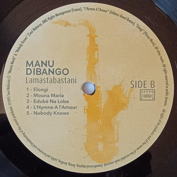 Manu Dibango : Sax & Spirituals - Lamastabastani (LP, Album, RE)