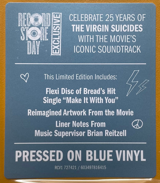 Various : The Virgin Suicides (LP, Comp, RE + Flexi, 7", S/Sided + RSD, Blu)