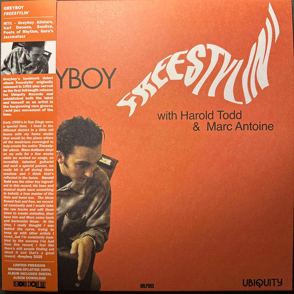 Greyboy With Harold Todd & Marc Antoine : Freestylin' (LP, Album, RSD, Ltd, Ora)
