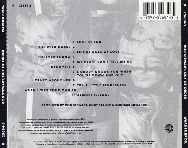 Rod Stewart : Out Of Order (CD, Album)