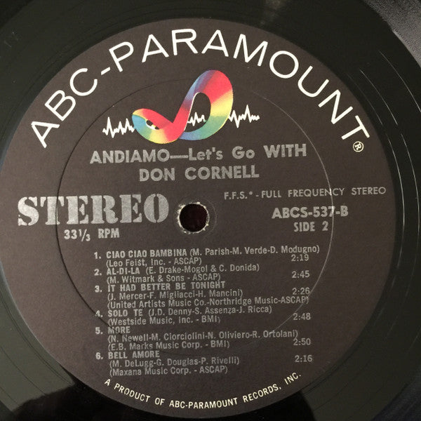 Don Cornell : Andiamo = Let's Go With Don Cornell (LP)
