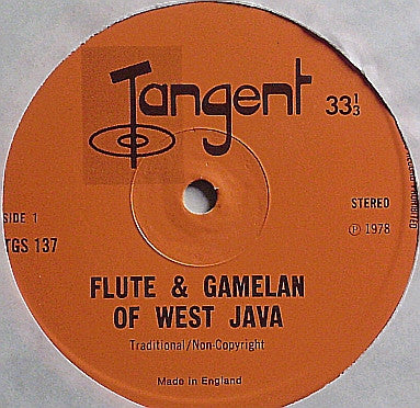 Sulaeman, Members Of The National University Group Of Jakarta : Flute And Gamelan Of West Java (LP, Album, Gat)