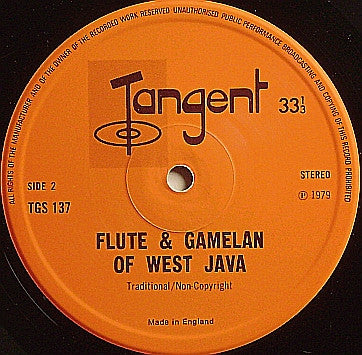 Sulaeman, Members Of The National University Group Of Jakarta : Flute And Gamelan Of West Java (LP, Album, Gat)