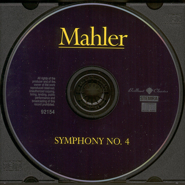 Gustav Mahler : Symphony No. 4 (CD, Album)