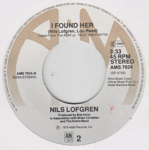 Nils Lofgren : No Mercy (7", Single)