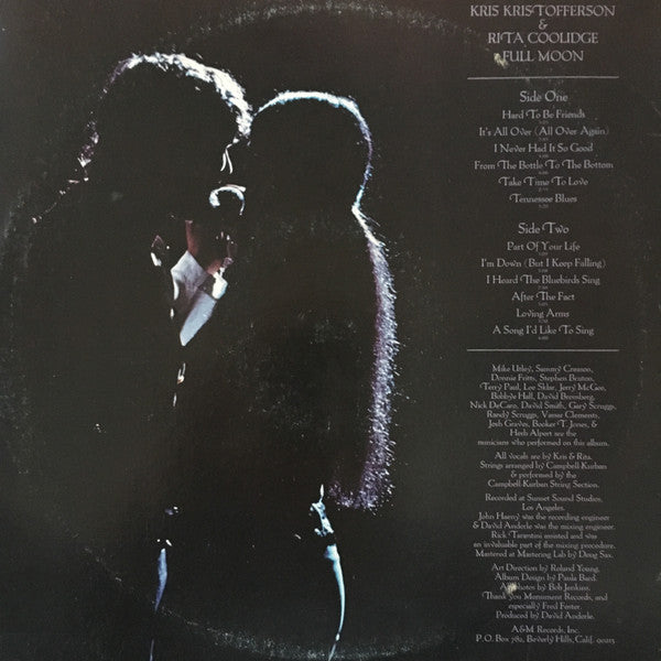 Kris Kristofferson & Rita Coolidge : Full Moon (LP, Album, Gat)