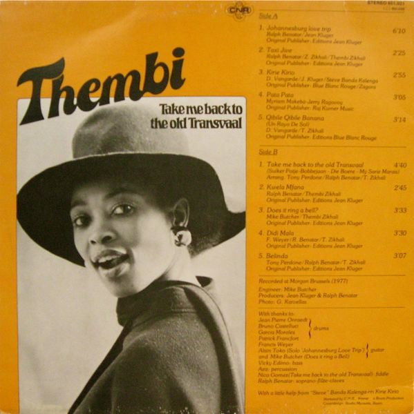 Thembi : Take Me Back To The Old Transvaal (LP, Album)