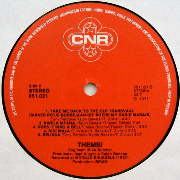 Thembi : Take Me Back To The Old Transvaal (LP, Album)