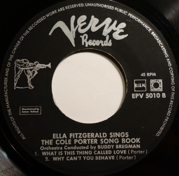 Ella Fitzgerald : Ella Fitzgerald Sings The Cole Porter  Vol. 7 (7", EP, Single)