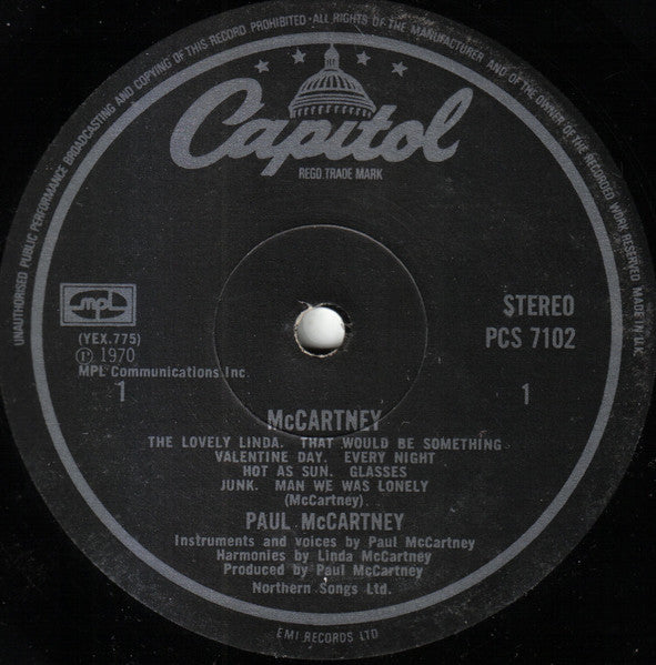 McCartney* : McCartney (LP, Album, RE)