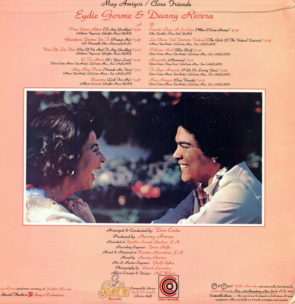 Eydie Gormé & Danny Rivera : Muy Amigos / Close Friends (LP)