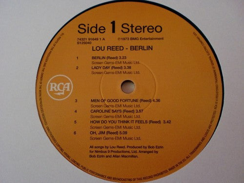 Lou Reed : Berlin (LP, Album, RE, 160)