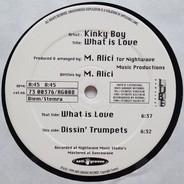 Kinky Boy : What Is Love (12")