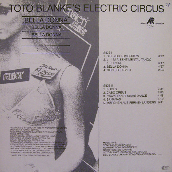 Toto Blanke's Electric Circus : Bella Donna (LP, Album)