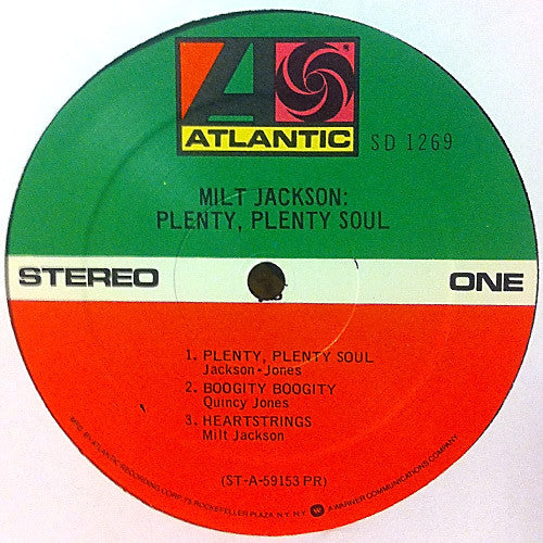 Milt Jackson : Plenty, Plenty Soul (LP, Album, RE)