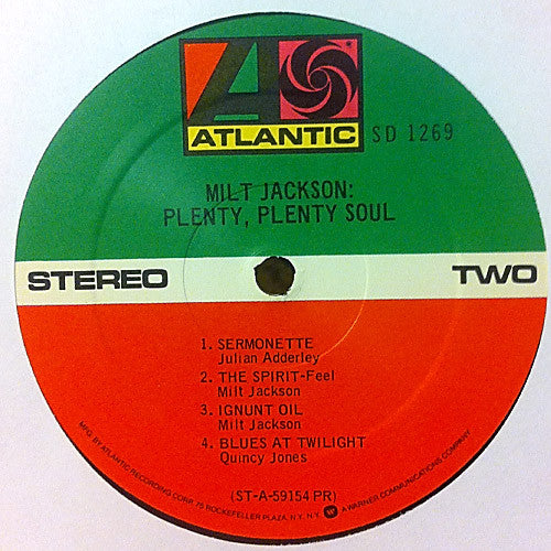 Milt Jackson : Plenty, Plenty Soul (LP, Album, RE)