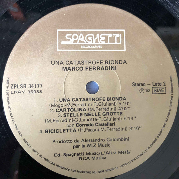 Marco Ferradini : Una Catastrofe Bionda (LP, Album)
