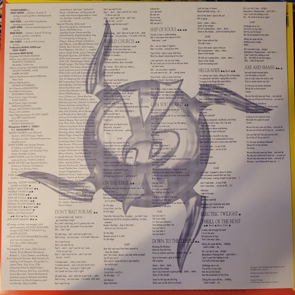 Vicious Rumors : Vicious Rumors (LP, Album, Ltd, Num, RE, Blu)