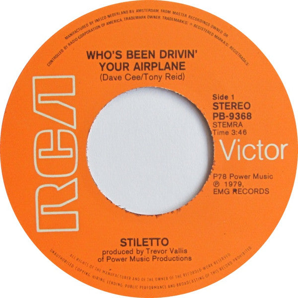 Stiletto (4) : Who's Been Driving Your Airplane (7", Single)