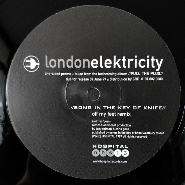 London Elektricity : Song In The Key Of Knife (Off My Feet Remix) (12", S/Sided, Promo)