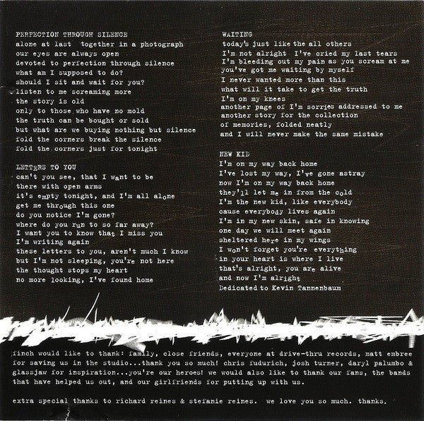 Finch (2) : Falling Into Place (CD, EP)