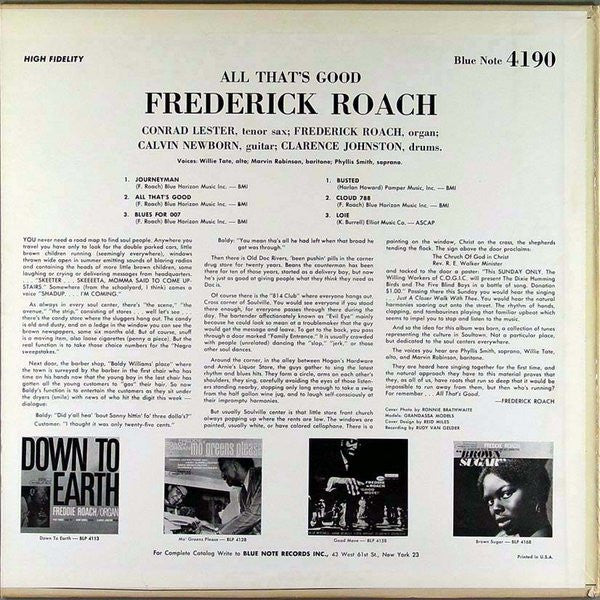 Frederick Roach* : All That's Good (LP, Album, Mono)