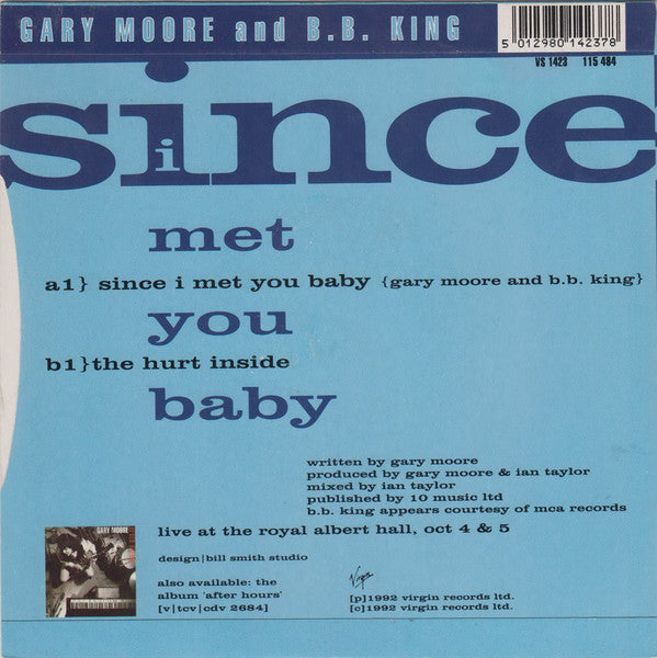 Gary Moore And B.B. King : Since I Met You Baby (7", Single)