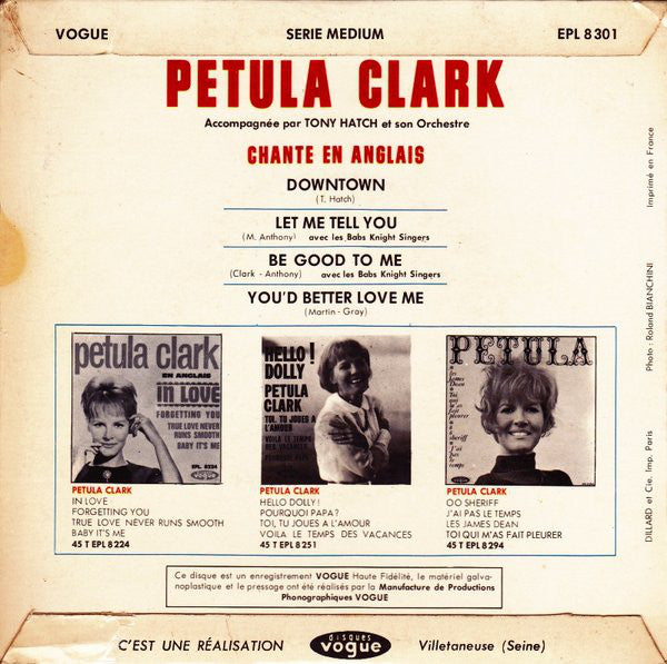 Petula Clark : Chante En Anglais (7", EP)