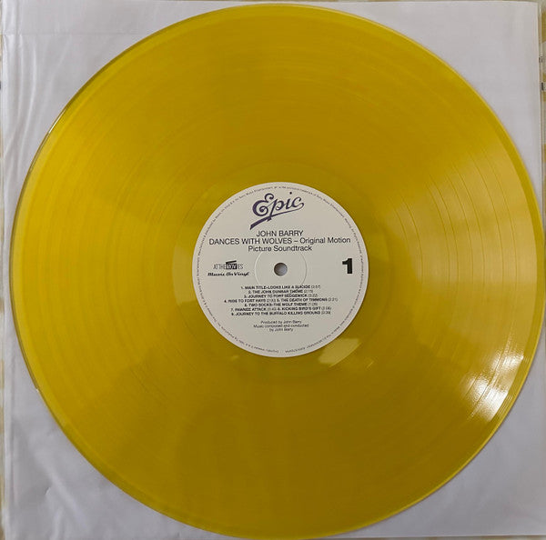 John Barry : Dances With Wolves (Original Motion Picture Soundtrack) (LP, Album, Ltd, Num, RE, Yel)