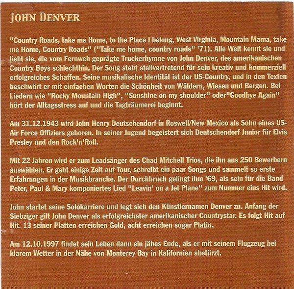 John Denver : Goodbye Again (CD, Comp)