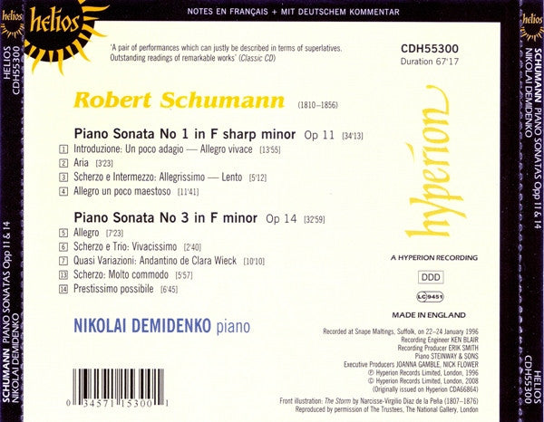 Robert Schumann, Nikolai Demidenko : Piano Sonatas Opp 11 & 14 (CD, Album, RE)