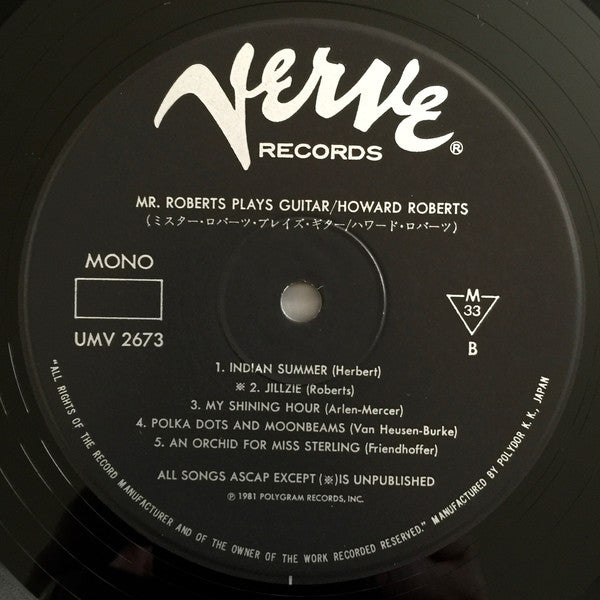 Howard Roberts : Mr. Roberts Plays Guitar (LP, Album, Mono, RE)