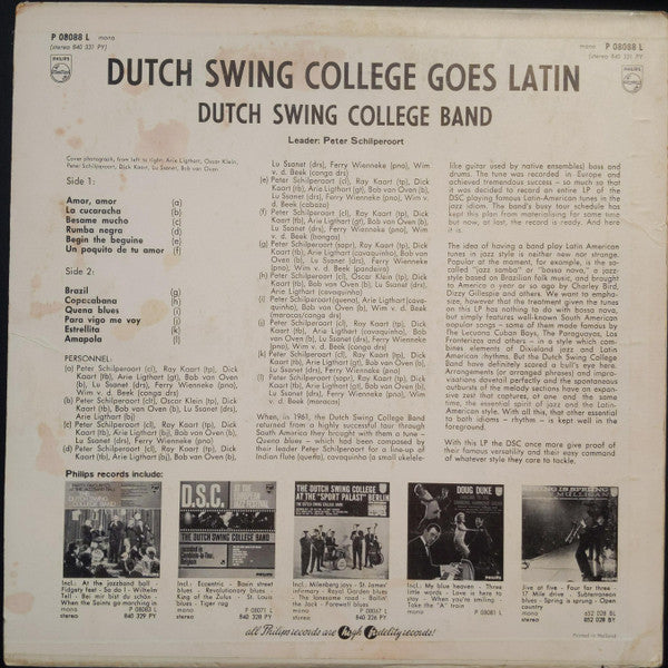 The Dutch Swing College Band : Dutch Swing College Goes Latin (LP, Album)