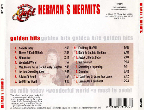 Herman's Hermits : Golden Hits (CD, Album)