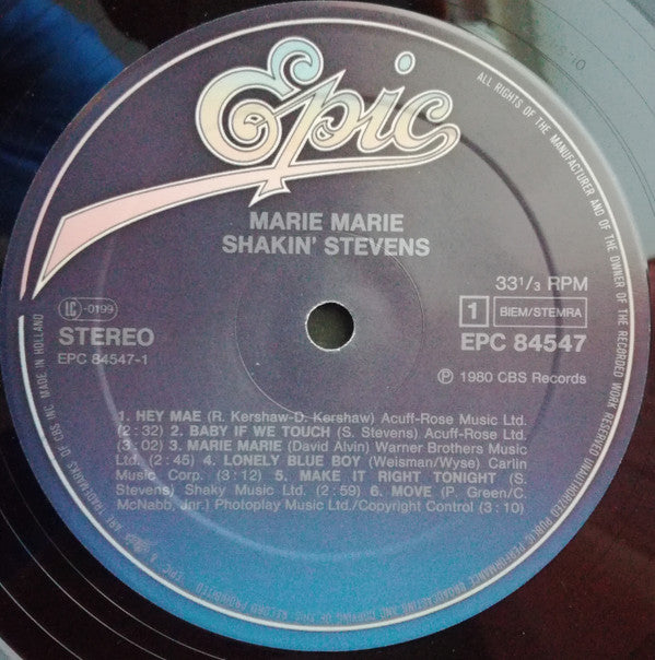 Shakin' Stevens : Marie Marie (LP, Album)