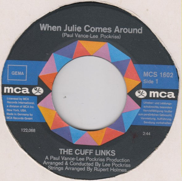The Cuff Links : When Julie Comes Around / Sally Ann (7", Single, Bla)