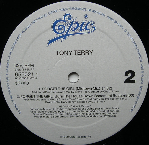 Tony Terry : Forget The Girl (12", Maxi)
