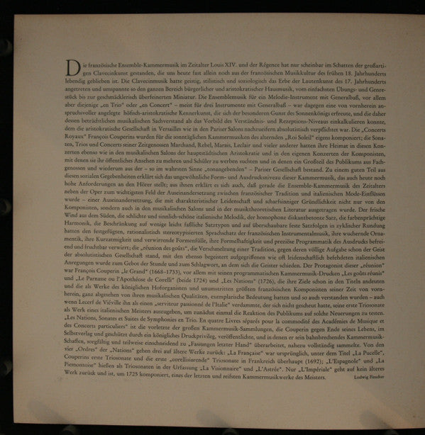François Couperin : Les Nations (II):  II. L'Espagnole • IV. La Piemontoise 1726 (LP)