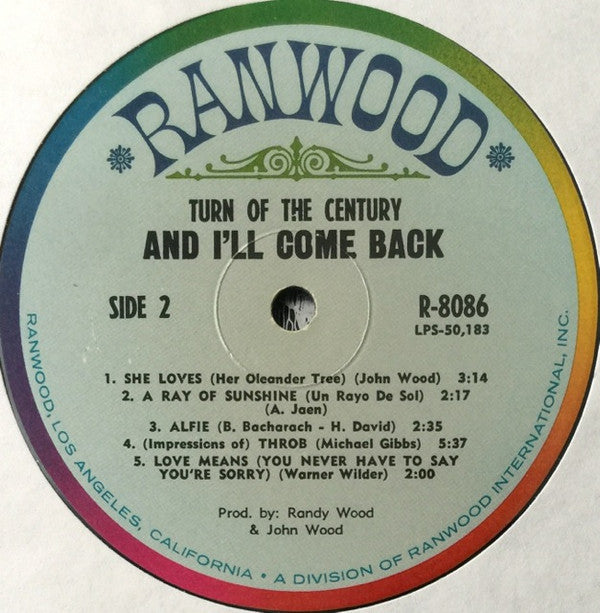 Turn Of The Century : And I'll Come Back (LP, Album, Gat)